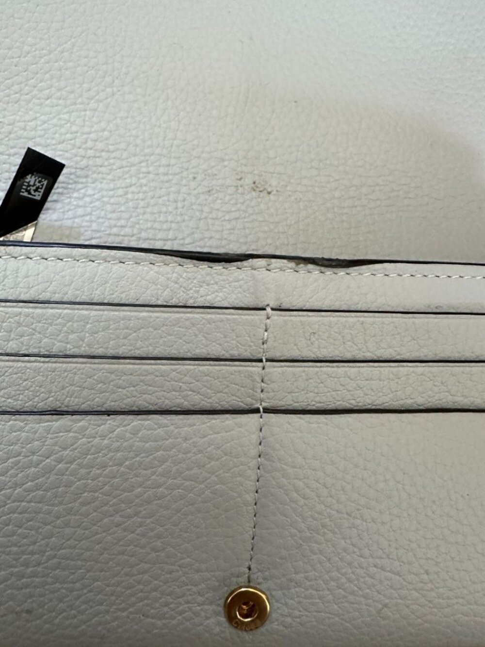 Chloé Small Leather Wallet With Tassel Detail Gold Hardware Light Gray Blue - Picture 14 of 16